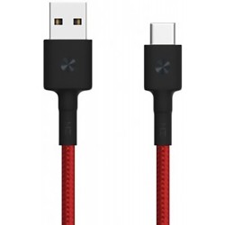 USB кабель ZMI Type-C Braided Cable 2m black red (AL431)